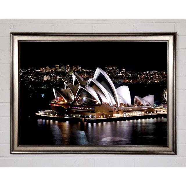 Sydney Opera House Night View - Single Picture Frame Art Prints Brayden Studio Size: 59.7cm H x 84.1cm W on Productcaster.