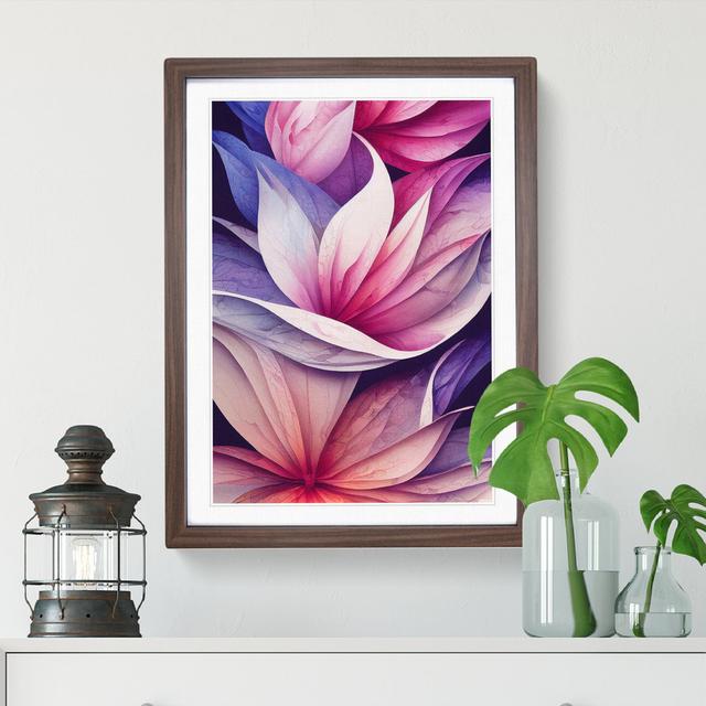 Wondrous Watercolour Flowers No.4 - Single Picture Frame Print Marlow Home Co. Size: 34cm H x 25cm W x 2cm D, Frame Colour: Walnut Framed on Productcaster.