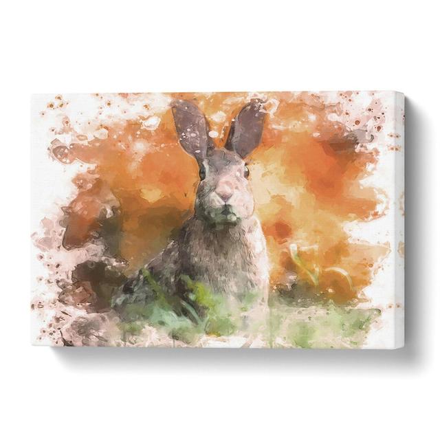 'Hare in a Meadow in Abstract' Painting on Wrapped Canvas Alpen Home Size: 50.8 cm H x 76.2 cm W on Productcaster.