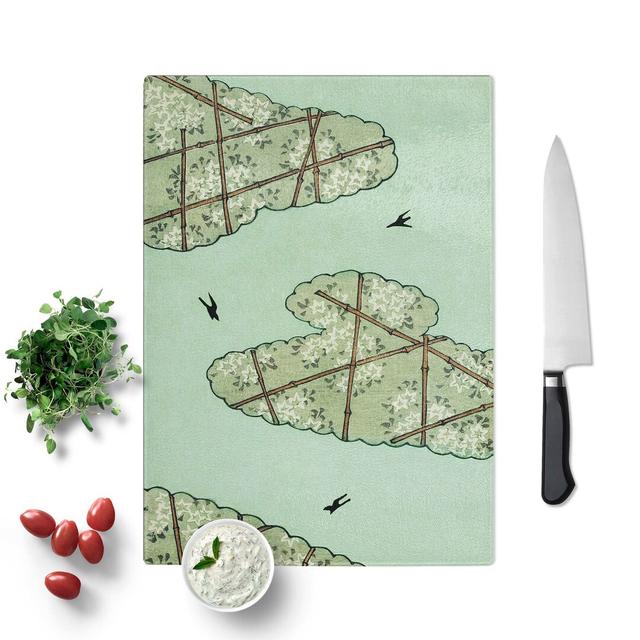 Tempered Glass Birds in the Sky Chopping Board East Urban Home Size: 20 cm W x 28.5 cm L on Productcaster.