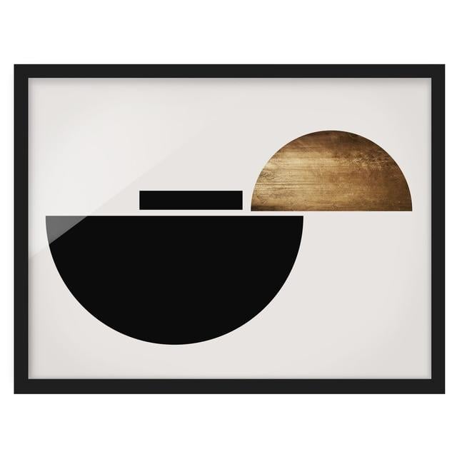 Geometric Semicircle I - Picture Frame Graphic Art Metro Lane Frame Option: Black Framed, Size: 40cm H x 55cm W x 2cm D on Productcaster.