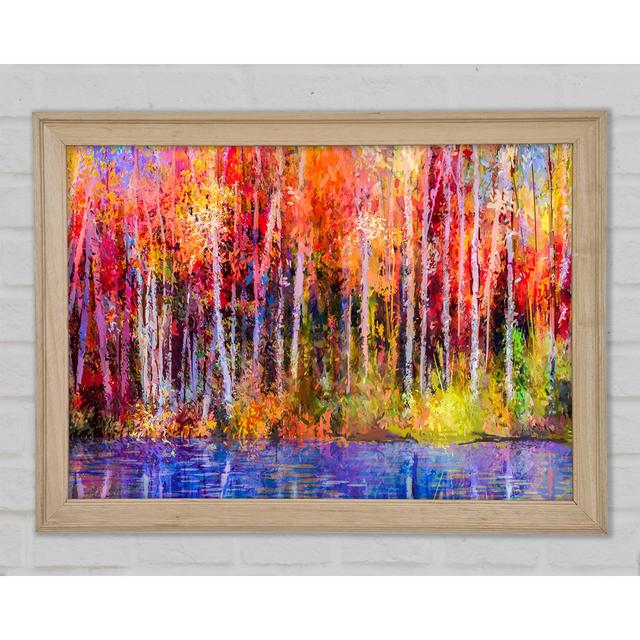 Abstract Forest Colour Strokes - Print Union Rustic Size: 59.7cm H x 84.1cm W x 1.5cm D on Productcaster.