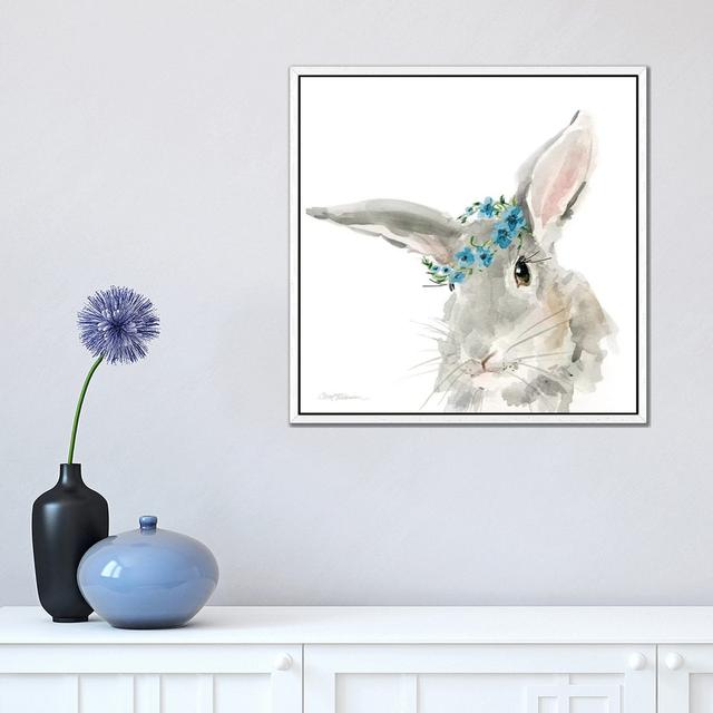 Glamour Girls: Rabbit by Carol Robinson - Print on Canvas Brambly Cottage Size: 45.72cm H x 45.72cm W x 3.81cm D, Format: White Framed Canvas on Productcaster.