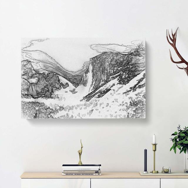 Yosemite National Park California In Abstract - Wrapped Canvas Print East Urban Home Size: 60cm H x 91cm W x 3cm D on Productcaster.