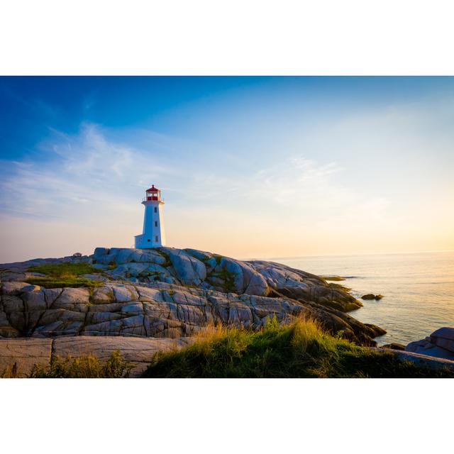 Lighthouse on the Coastline by Tiacrousephotography - Wrapped Canvas Photograph Longshore Tides Size: 61cm H x 91cm W on Productcaster.