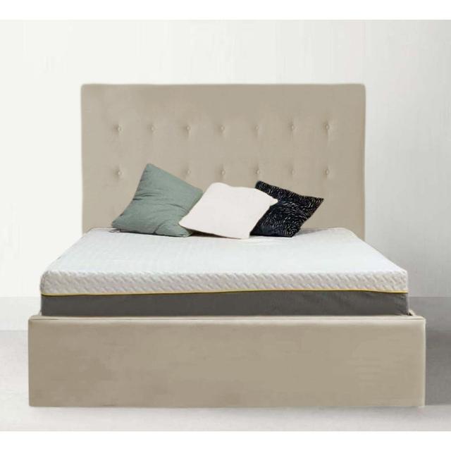 Culai Upholstered Bed Rosalind Wheeler Colour: Cream, Size: Super King (6') on Productcaster.