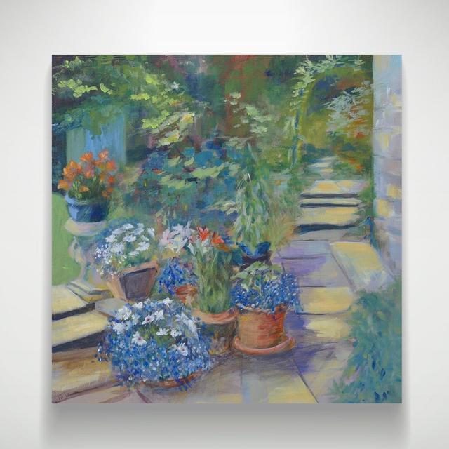 'A Beautiful Garden' by Valerie Johnson Painting Print on Wrapped Canvas 17 Stories Size: 25cm H x 25cm W on Productcaster.