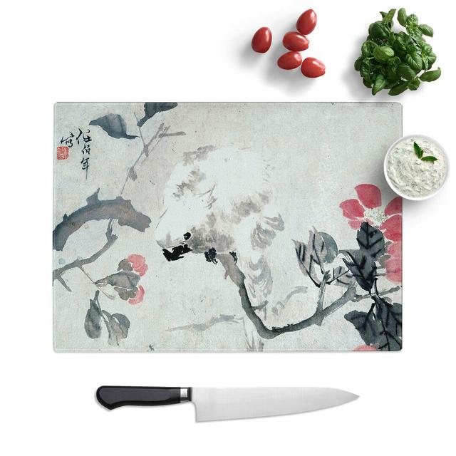 Tempered Glass Cockatoo Chopping Board East Urban Home Size: 39 cm W x 28.5 cm L on Productcaster.