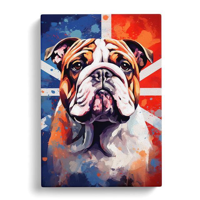 British Bulldog Abstract Art No.2 - Print Marlow Home Co. Size: 50cm H x 35cm W x 3cm D on Productcaster.