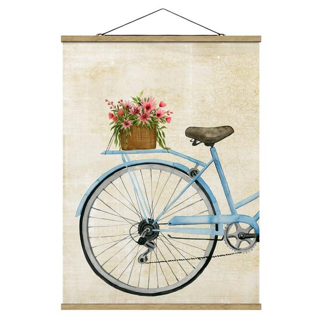 Stoffbild Flower Courier II Sommerallee Größe: 66,4 cm H x 50 cm B x 0,3 cm T on Productcaster.