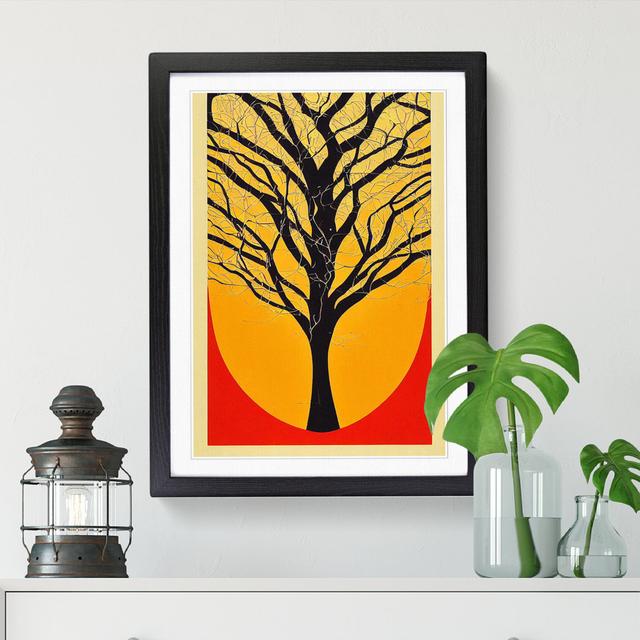 FRM-V0523-103X Apple Tree Deco Vol.3 - Single Picture Frame Print Marlow Home Co. Size: 46cm H x 34cm W x 2cm D, Format: Black Framed on Productcaster.