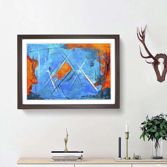 Abstract Art Painting Vol.459 by S.Johnson - Picture Frame Painting Print East Urban Home Frame Option: Walnut Framed, Size: 48cm H x 65cm W x 2cm D on Productcaster.