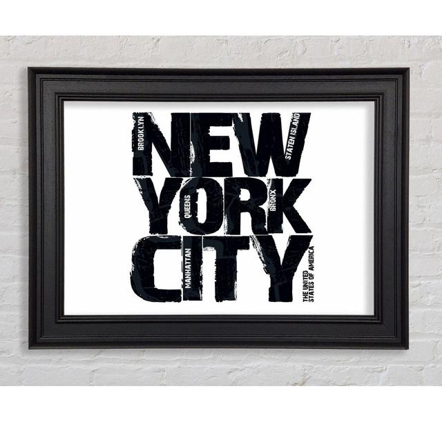 NYC Districts Framed Print Happy Larry Size: 21cm H x 42cm W x 8cm D on Productcaster.