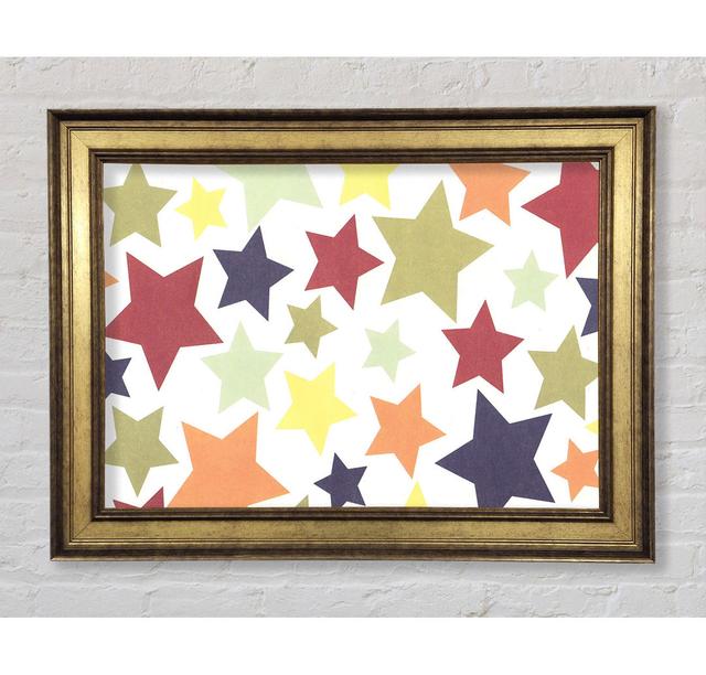 Colourful Stars - Print Bright Star Size: 29.7cm H x 42cm W x 8cm D on Productcaster.