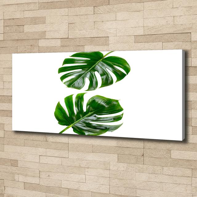 Tropical Leaves - Wrapped Canvas Art Prints Bay Isle Home on Productcaster.