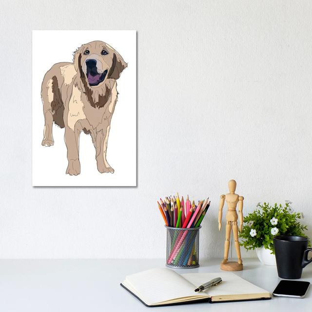 Golden Retreiver by Sketch And Paws - Gallery-Wrapped Canvas Giclée on Canvas Lark Manor Format: Canvas, Size: 30.48cm H x 20.32cm W x 1.91cm D on Productcaster.