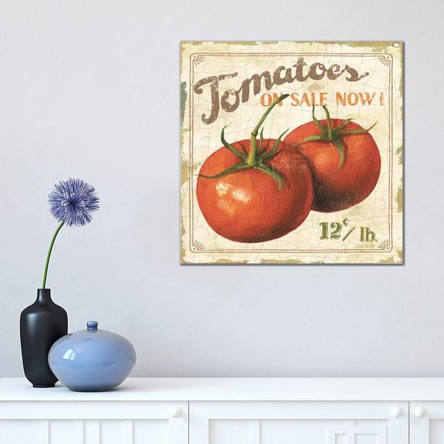 Tomatoes On Sale Now (on Special I) by Lisa Audit - Wrapped Canvas Painting Brambly Cottage Size: 45.72cm H x 45.72cm W x 1.91cm D on Productcaster.