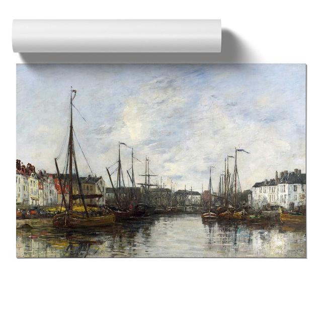 Harbour in Brussels by Eugene Boudin - Unframed Painting East Urban Home Size: 42cm H x 59cm W x 0.1cm D on Productcaster.