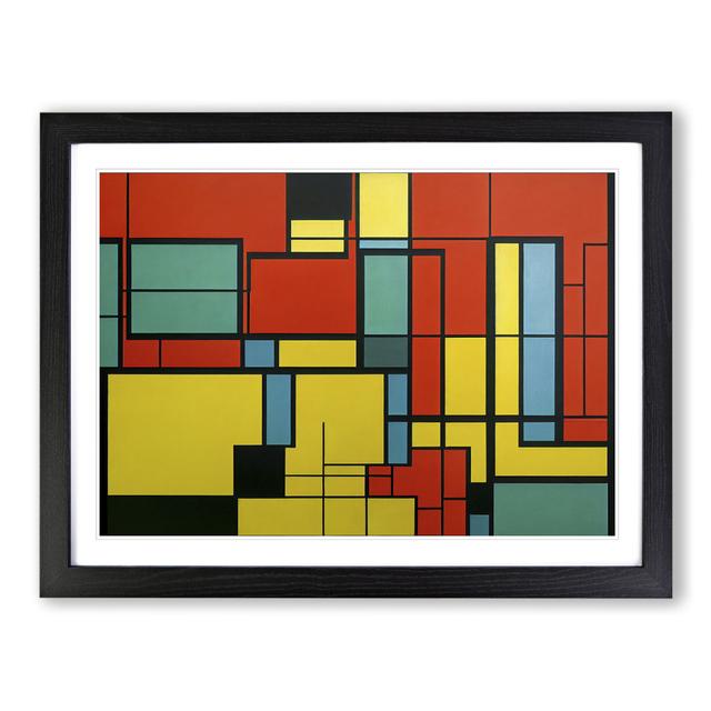 Cubism Abstract Vol.5 - Picture Frame Graphic Art Metro Lane Frame Colour: Black, Size: 25cm H x 34cm W x 2cm D on Productcaster.