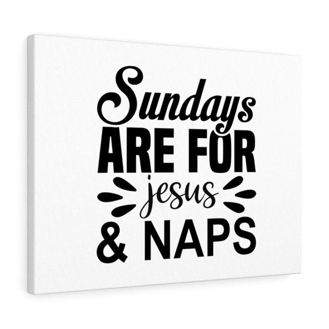 Jesus & Naps - Wrapped Canvas Typography Blue Elephant Size: 30cm H x 41cm W on Productcaster.