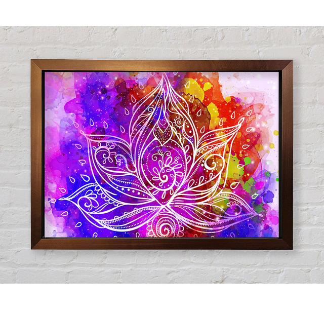 Abstract Lotus Leaves - Single Picture Frame Art Prints Bright Star Size: 100.1cm H x 141.4cm W on Productcaster.