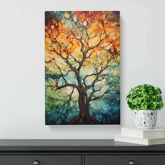 Oak Tree Abstract No.2 - No Frame Print Marlow Home Co. Size: 50cm H x 35cm W x 3cm D on Productcaster.