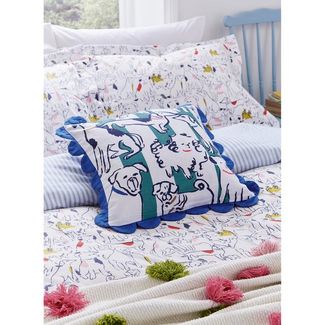 Linear Dogs Square Scatter Cushion Cushion With Filling JOULES on Productcaster.