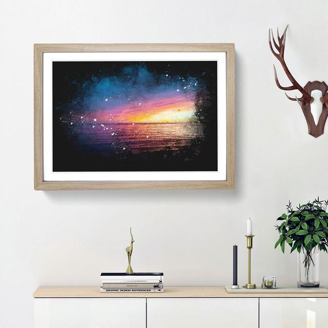 California Sunset - Picture Frame Graphic Art Print East Urban Home Frame Option: Oak Framed, Size: 45cm H x 63cm W x 2cm D on Productcaster.