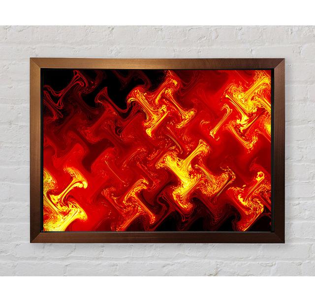 Lava Patterns Framed Print Ivy Bronx Size: 42cm H x 59.7cm W on Productcaster.