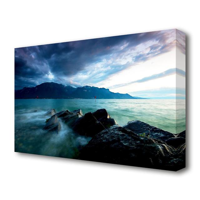 Lake At Dusk - Wrapped Canvas Photograph Print East Urban Home Size: 101.6 cm H x 142.2 cm W on Productcaster.