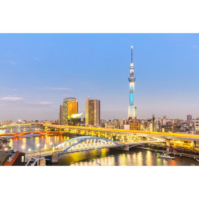 Carcalete Tokyo Skytree by Vichie81 - Wrapped Canvas Print 17 Stories Size: 81cm H x 122cm W x 3.8cm D on Productcaster.