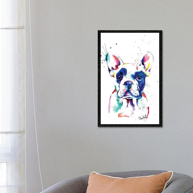 Frenchie I by Weekday Best - Painting Print on Canvas 17 Stories Size: 66.04cm H x 45.72cm W x 3.81cm D, Format: Black Framed on Productcaster.