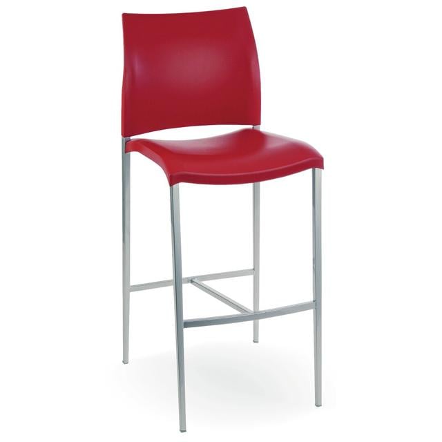 Ashima Steel Outdoor Stool Dakota Fields Colour: Bordeaux on Productcaster.