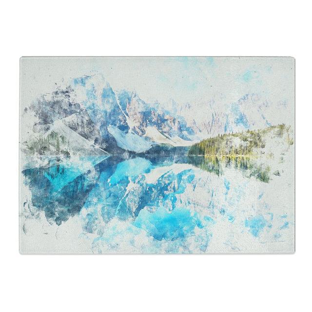 Tempered Glass Morraine Lake in Banff Canada Chopping Board East Urban Home Size: 28.5 cm x 39 cm on Productcaster.