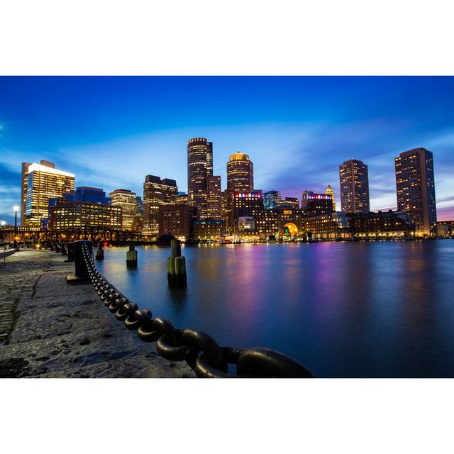 Boston Skyline by Mirceax - Wrapped Canvas Photograph Latitude Run Size: 81cm H x 122cm W on Productcaster.