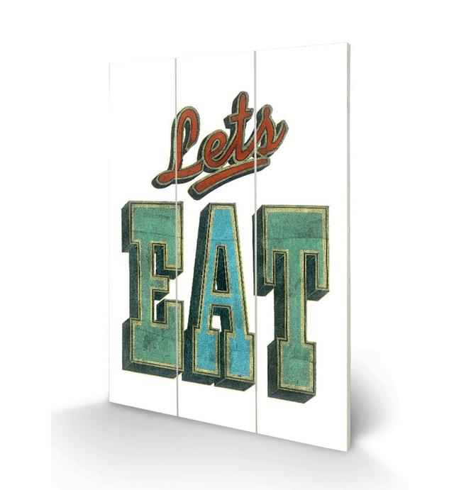 Let's Eat by Barry Goodman - No Frame Print on Wood Art Group on Productcaster.