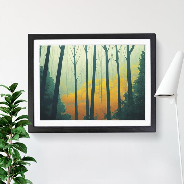 Welcoming Summer Forest - Picture Frame Graphic Art Alpen Home Size: 34cm H x 46cm W x 2cm D, Format: Black Framed on Productcaster.