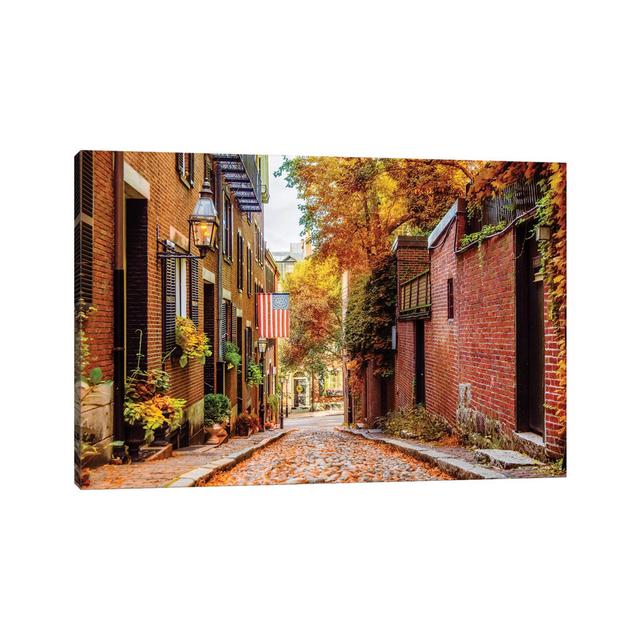 Boston In Autumn by Susanne Kremer - Wrapped Canvas Gallery-Wrapped Canvas Giclée Latitude Run Size: 30.48cm H x 30.48cm W on Productcaster.