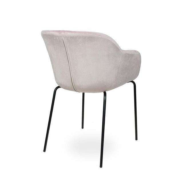 Orason Upholstered Dining Chair Fairmont Park Leg Colour: Black, Upholstery Colour: Pink on Productcaster.