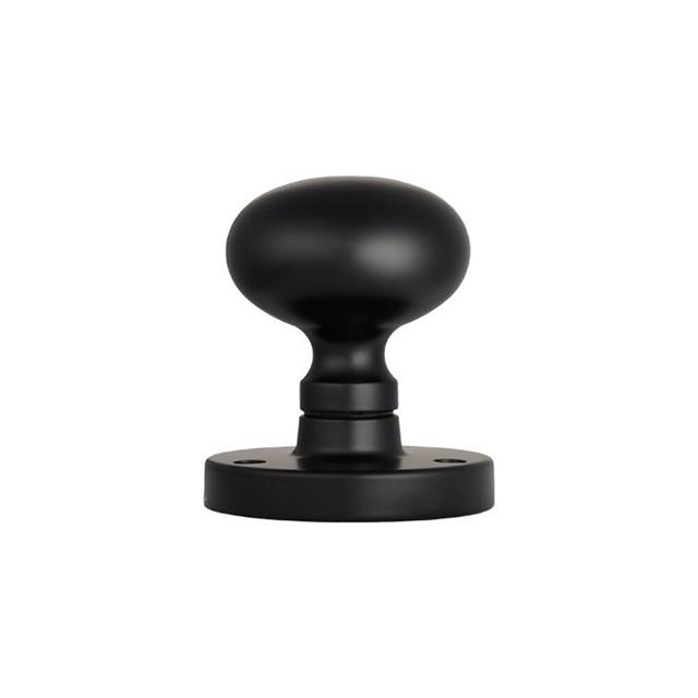 Victorian Passage Door Knob Manital Finish: Matt Black on Productcaster.