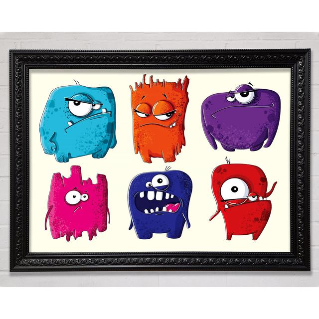 Monster Fun 2 Framed Print Zoomie Kids Size: 29.7cm H x 42cm W on Productcaster.