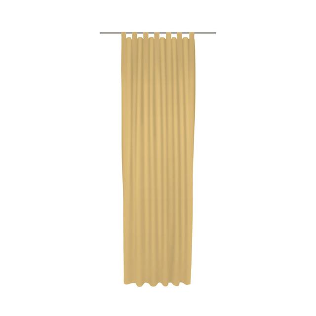 Uni Collection Light 100% Cotton Opaque Tab Top Single Curtain Panel Adam Curtain Colour: Quince, Panel Size: 142cm wide x 315cm high on Productcaster.