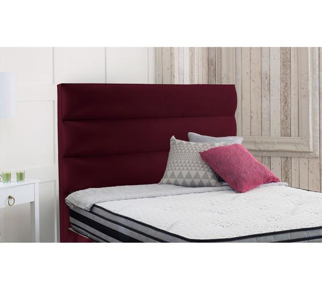 Ashlene Upholstered Headboard 17 Stories Size: Double (4'6), Colour: Claret on Productcaster.