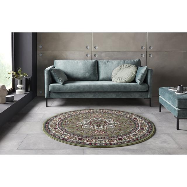 Parun Täbriz Green Rug Nouristan Rug Size: Round 160cm on Productcaster.