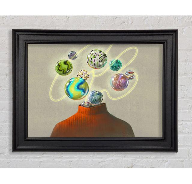 Head Of The Universe Framed Print Happy Larry Size: 21cm H x 42cm W on Productcaster.