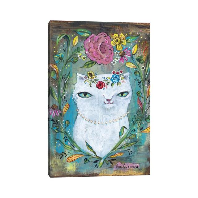 White Kitty by Heather Renaux - Gallery-Wrapped Canvas Giclée on Canvas Lark Manor Format: Canvas, Size: 30.48cm H x 20.32cm W x 1.905cm D on Productcaster.