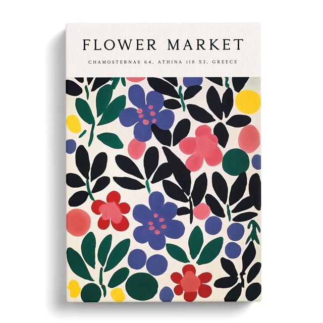 XMKTMKT-91 Athens Flower Market Exhibition No.6 - Wrapped Canvas Print George Oliver Size: 91cm H x 60cm W x 3cm D on Productcaster.