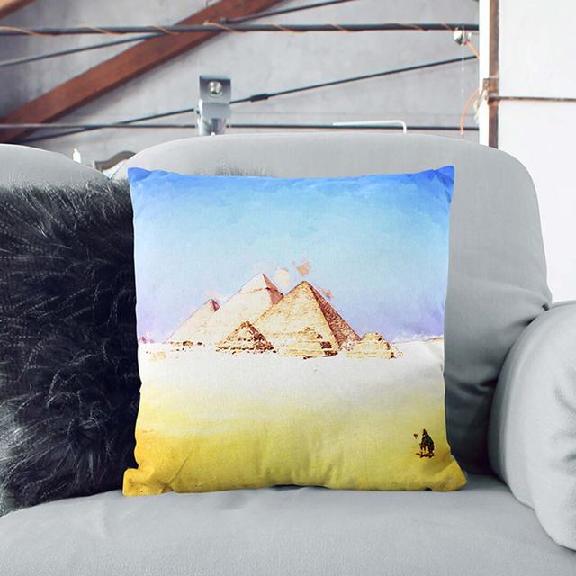 Camel by the Pyramids of Giza Cushion with Filling East Urban Home Size: 55cm H x 55cm W x 20cm D on Productcaster.