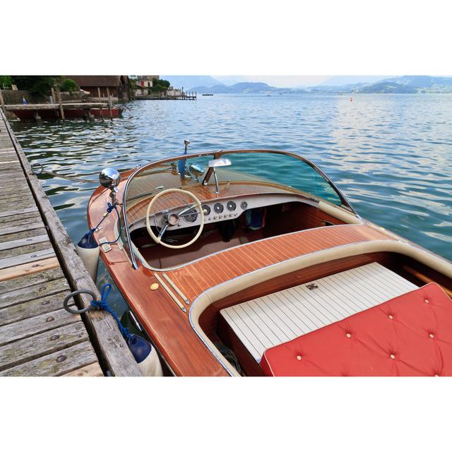 Wooden Motor Boat by Bertl123 - Wrapped Canvas Photograph Breakwater Bay Size: 51cm H x 76cm W on Productcaster.