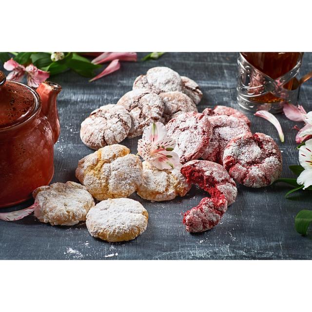 Red Velvet Crinkles by IzikMd - Wrapped Canvas Print Ebern Designs Size: 51cm H x 76cm W x 3.8cm D on Productcaster.